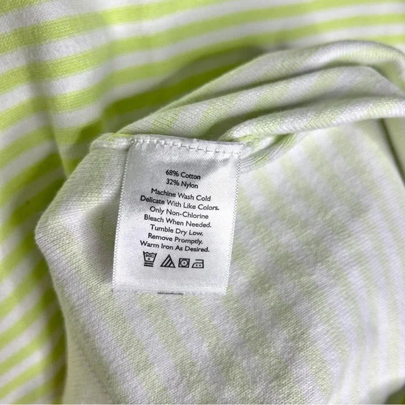 Eddie Bauer Green and White Striped Preppy Casual Crewneck Pullover - Picture 6 of 6